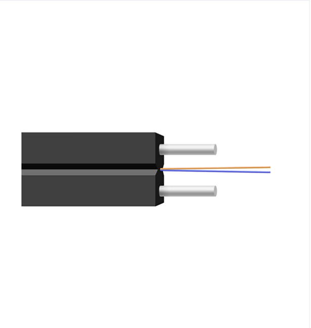 GJXH 2 कोर FTTH इनडोर LZSH शीथ फाइबर ऑप्टिक केबल ड्रॉप केबल