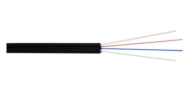 4 कोर इंडोर सिंगलमोड G657A GJXFH LSZH जैकेट FTTH फाइबर ऑप्टिक ड्रॉप केबल