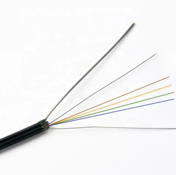 FTTH केबल इनडोर आउटडोर स्व-समर्थित फ्लैट ड्रॉप केबल GJYXCH 4 कोर