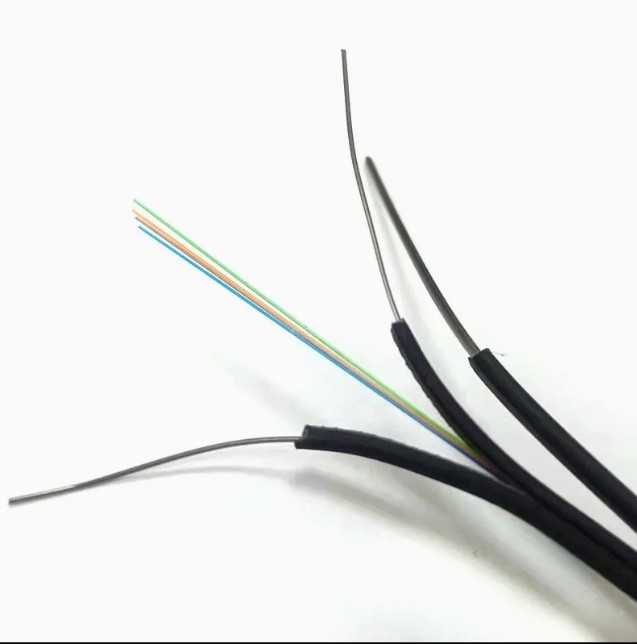ब्लैक मैसेंजर वायर FTTH ऑप्टिकल केबल, 4-कोर, संचार निर्माण के लिए उपयोग किया जाता है