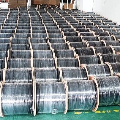 ब्लैक मैसेंजर वायर FTTH ऑप्टिकल केबल, 4-कोर, संचार निर्माण के लिए उपयोग किया जाता है