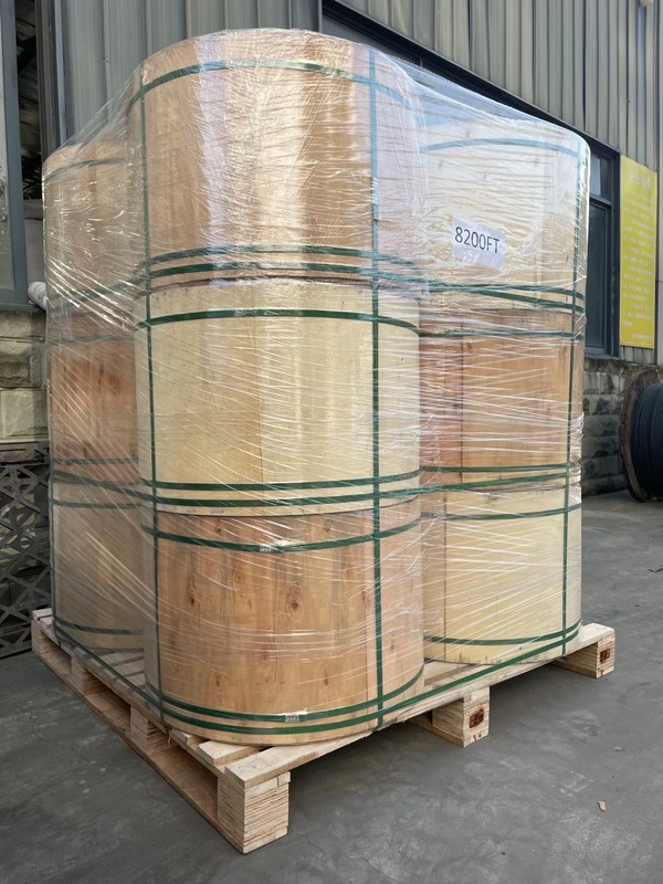 48 कोर आउटडोर बख़्तरबंद फाइबर ऑप्टिक केबल GYTZA लौ प्रतिरोधी